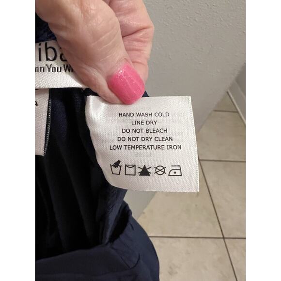 Coolibar Blue Swim Capri Pants Sz M Upf 50 Beachwear Resort Pockets - Picture 7 of 7